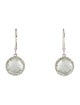 Earrings 14K Prasiolite & Diamond Drop Earrings