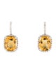 Earrings 14K Citrine & Diamond Drop Earrings