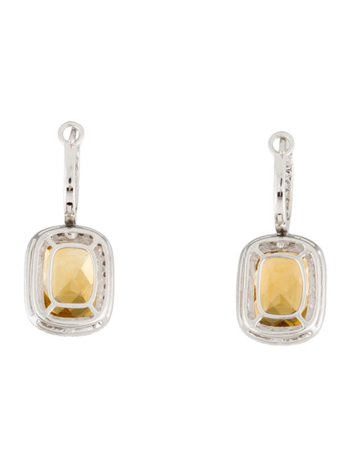 Earrings 14K Citrine & Diamond Drop Earrings