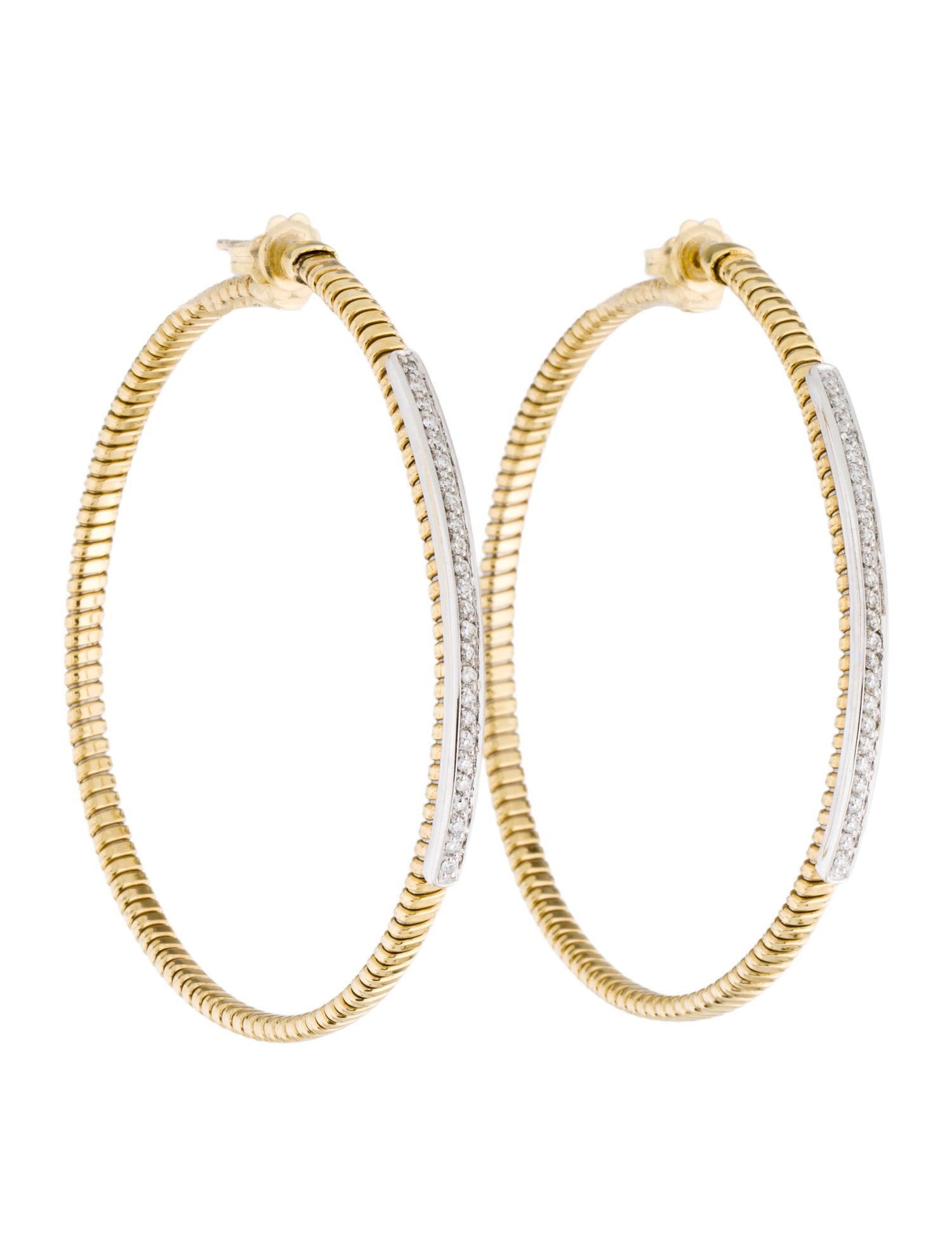 Earrings 18K Diamond Hoop
