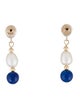 Earrings 14K Pearl & lapis Lazuli Drop Earrings