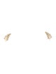 Earrings 14K Diamond Leaf Stud Earrings