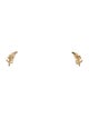 Earrings 14K Diamond Leaf Stud Earrings