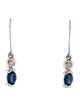 Earrings 14K 1.02ctw Sapphire & Diamond Drop Earrings