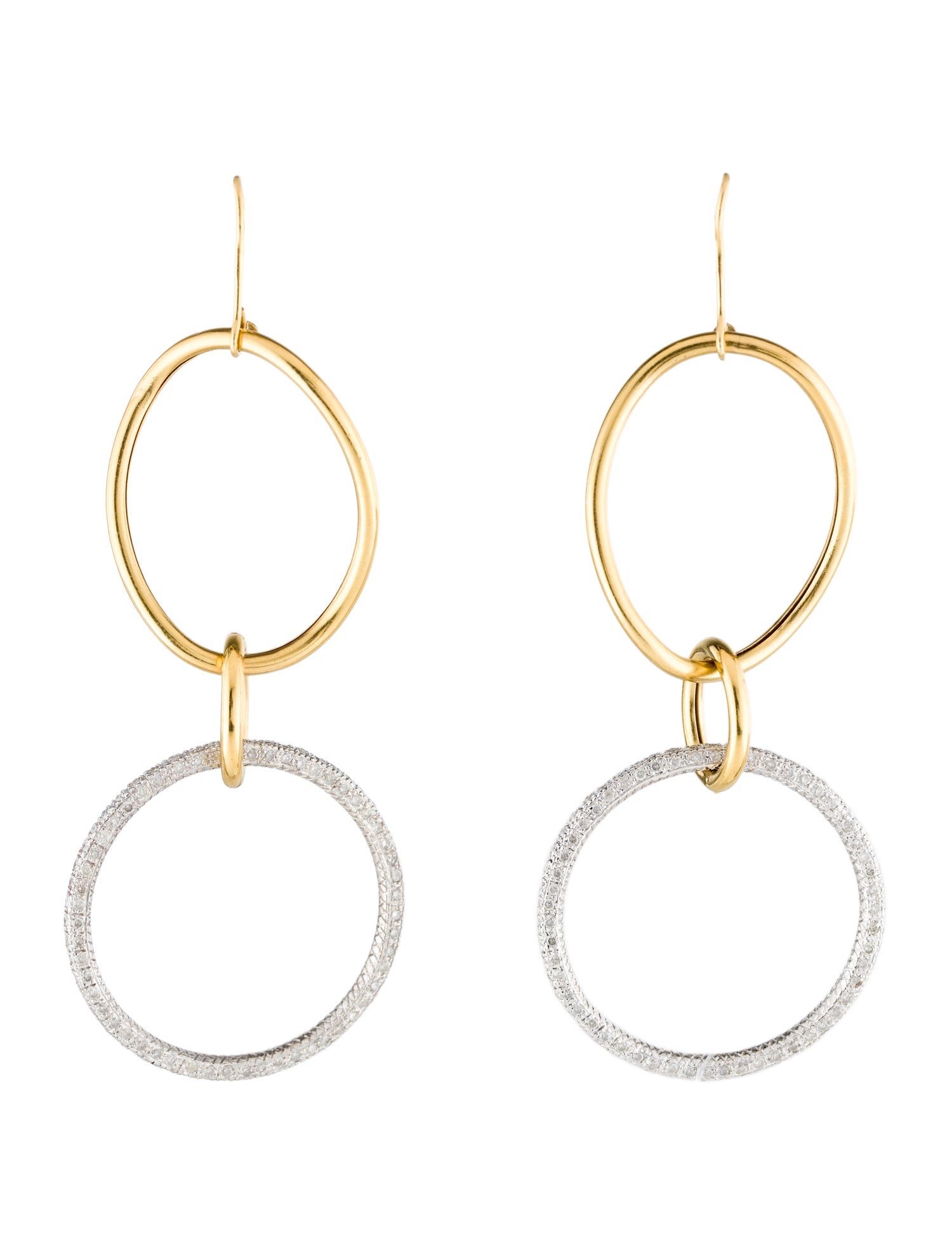 Faraone Mennella 18K 3.30ctw Diamond Stella Drop Earrings