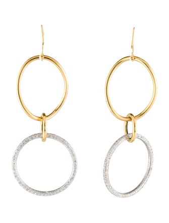 Faraone Mennella 18K 3.30ctw Diamond Stella Drop Earrings