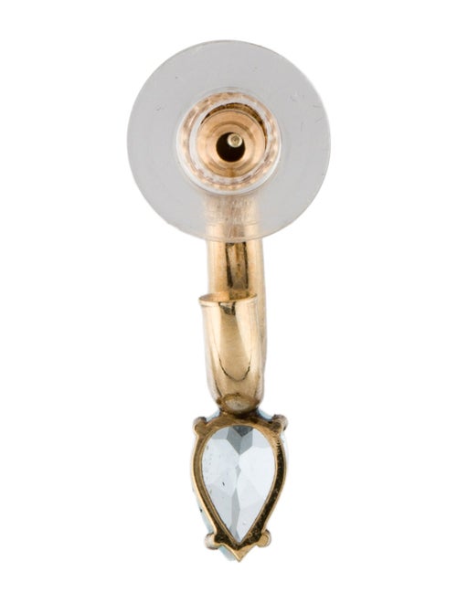 Earrings 10K Topaz Single Huggie Earring