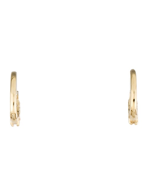 Earrings 14K Diamond Huggie Earrings