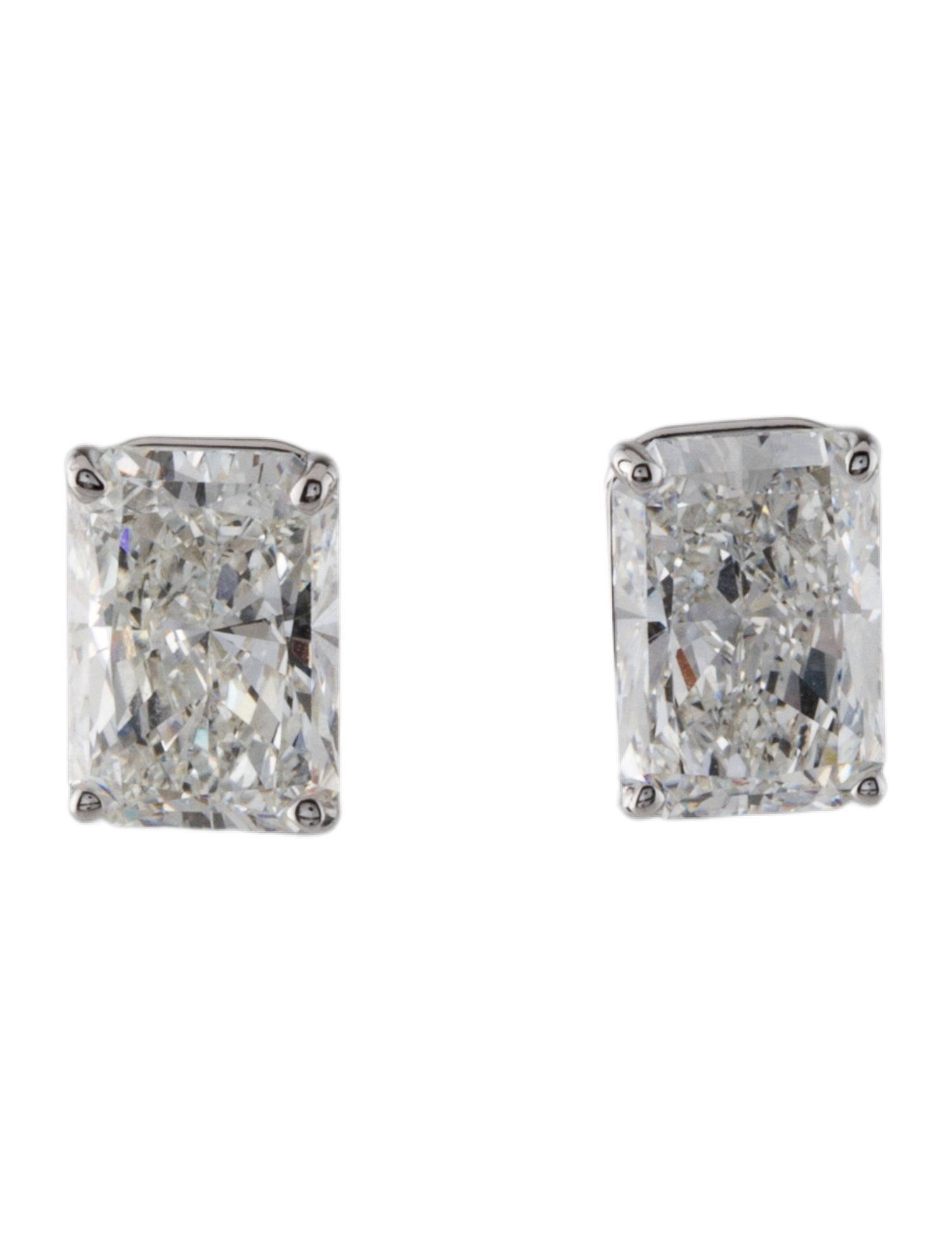 Earrings 14K 4.01ctw Lab-Grown Diamond Solitaire Stud