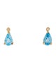 Earrings 14K 2.00ctw Topaz & Diamond Stud Earrings