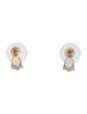 Earrings 14K 2.00ctw Topaz & Diamond Stud Earrings