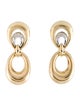Earrings 14K Two-Tone Diamond Convertible Clip-On Drop Earrings
