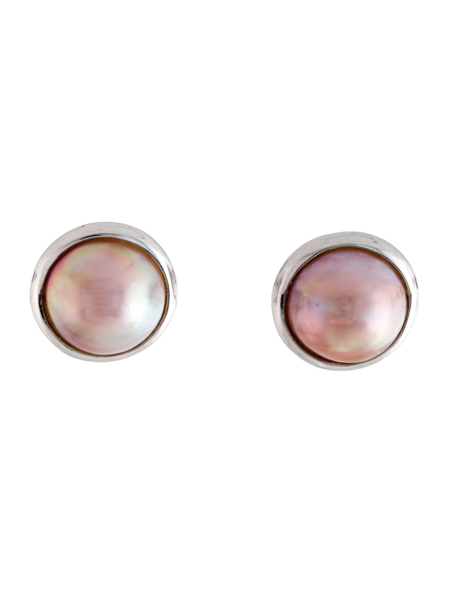 Earrings 14K Mabé Pearl Earclips
