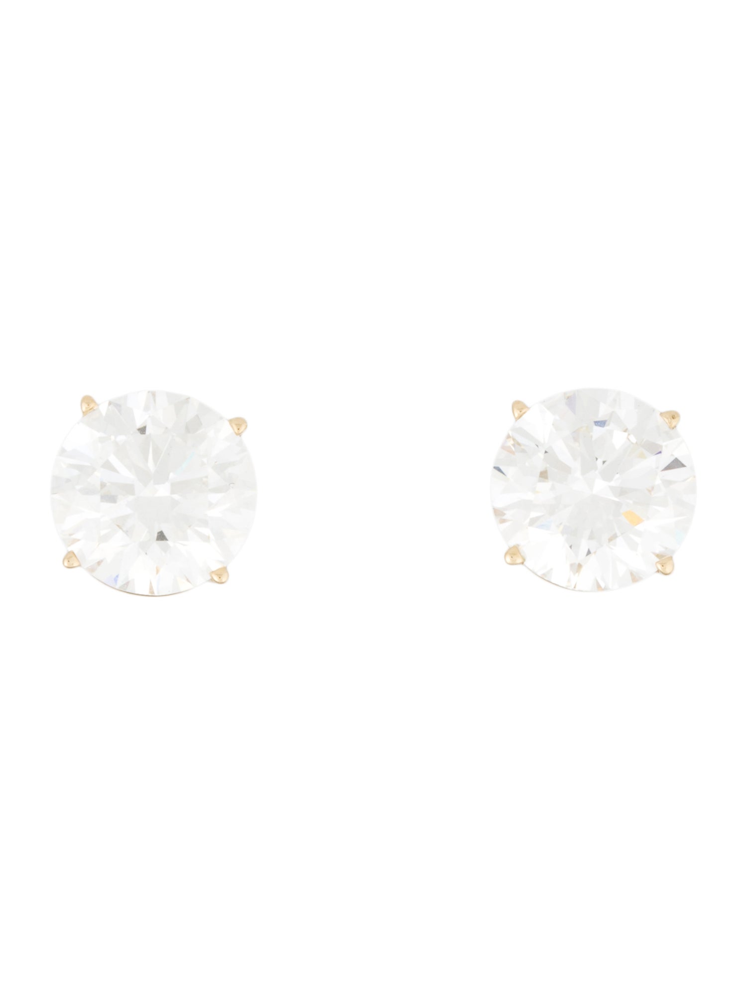 Earrings 14K 8.04ctw Lab-Grown Diamond Solitaire Stud Earrings