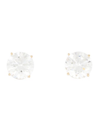 Earrings 14K 8.04ctw Lab-Grown Diamond Solitaire Stud Earrings