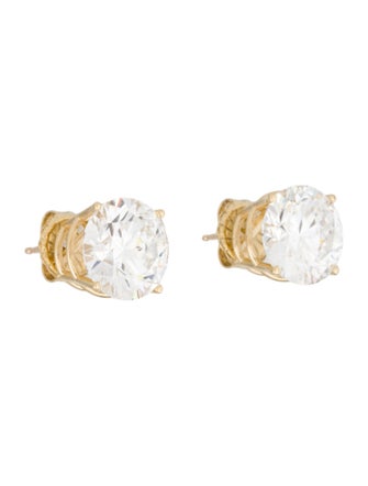 Earrings 14K 8.04ctw Lab-Grown Diamond Solitaire Stud Earrings