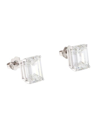 Earrings 14K 8.11ctw Lab-Grown Diamond Solitaire Stud Earrings