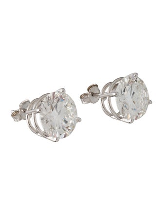Earrings 14K 9.56ctw Lab-Grown Diamond Solitaire Stud Earrings