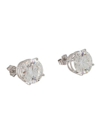 Earrings 14K 9.19ctw Lab-Grown Diamond Solitaire Stud Earrings