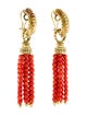 Earrings 14K Coral Convertible Drop Earclips