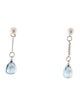 Earrings 18K Pearl, Topaz & Diamond Convertible Drop Earrings