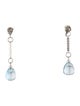 Earrings 18K Pearl, Topaz & Diamond Convertible Drop Earrings