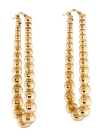 Earrings 18K Bead Hoop Earrings