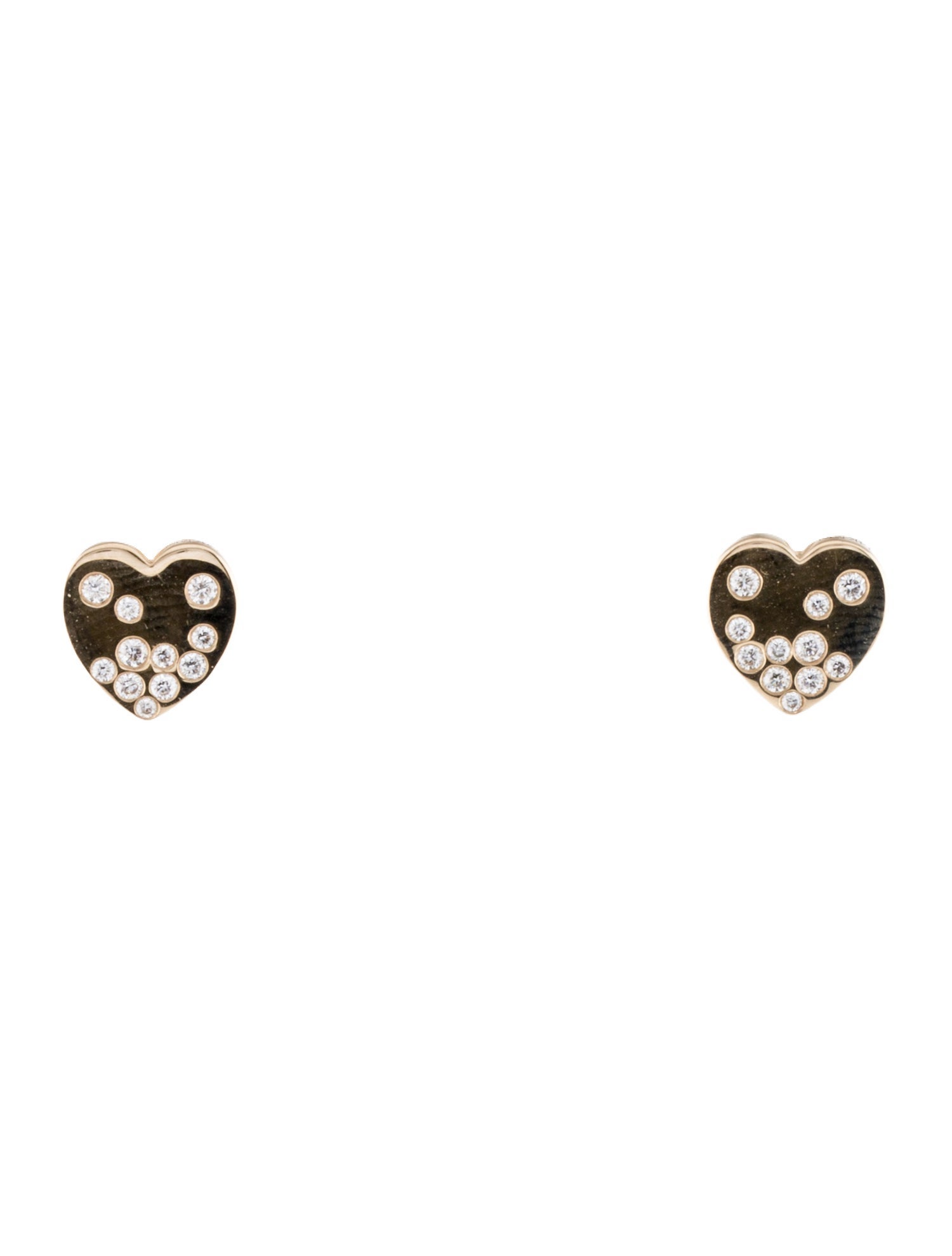 Earrings 14K Diamond Heart Stud