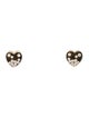 Earrings 14K Diamond Heart Stud Earrings