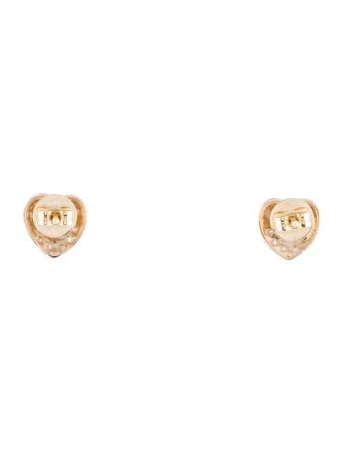Earrings 14K Diamond Heart Stud Earrings