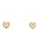 Earrings 14K Diamond Heart Stud Earrings