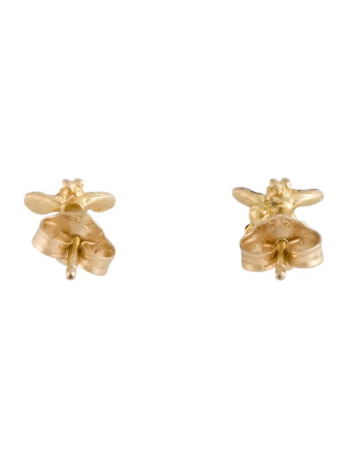 Earrings 14K Enamel Bee Stud Earrings