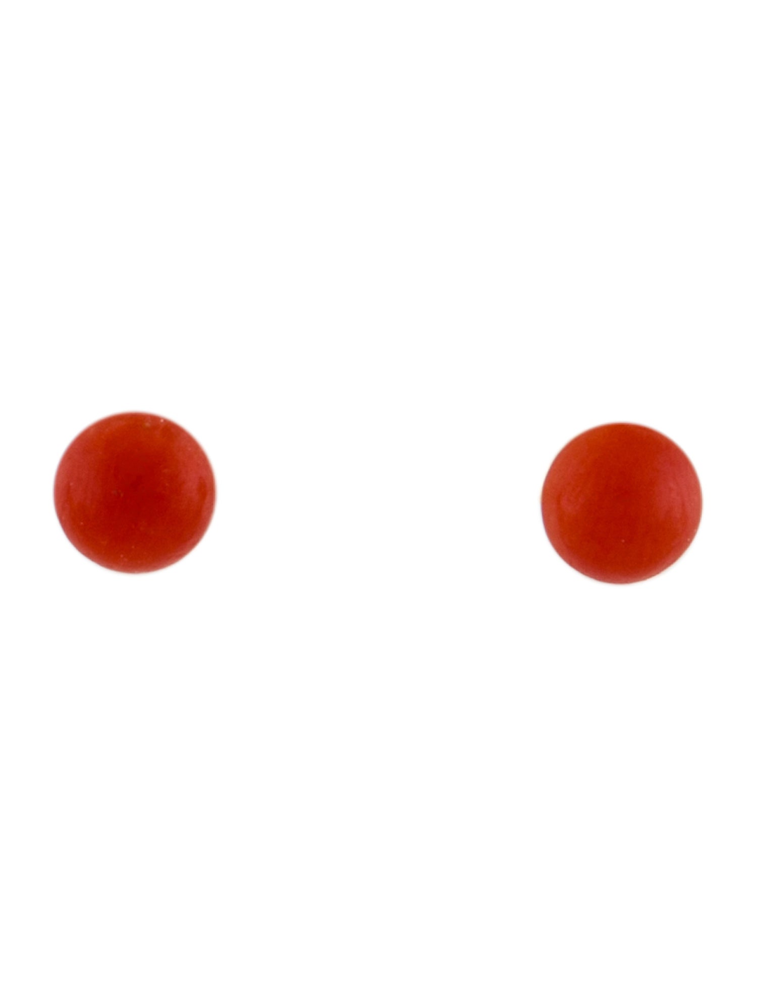 Earrings 18K Coral Stud