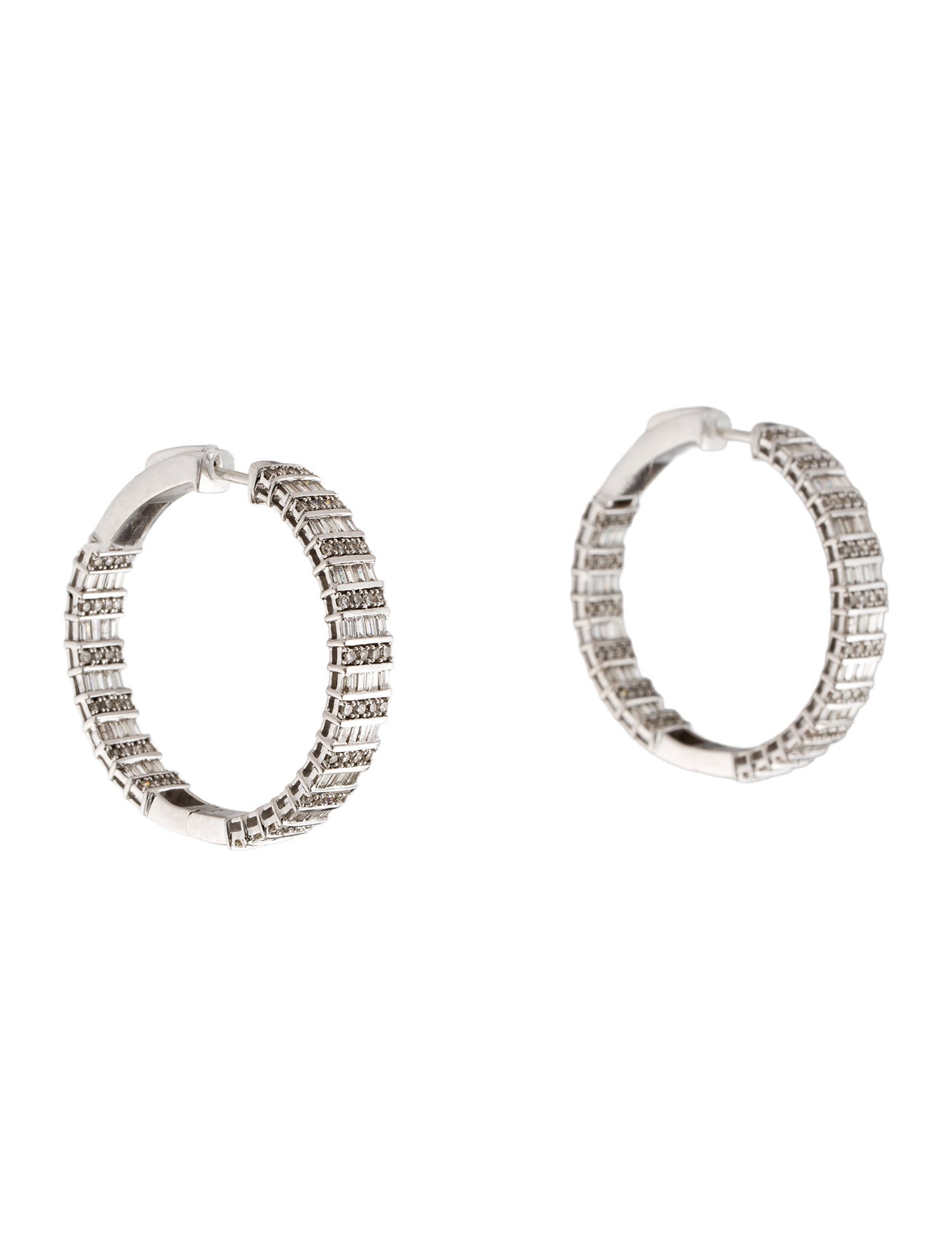 Earrings 14K Diamond Inside-Out Hoop Earrings