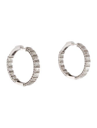 Earrings 14K Diamond Inside-Out Hoop Earrings