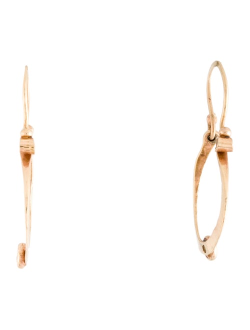 Earrings 14K Diamond Hammered Earrings