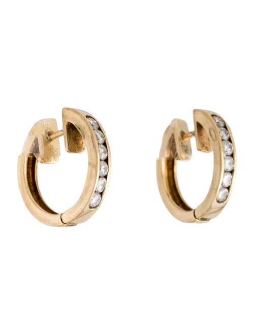 Earrings 14K Diamond Hoop Earrings