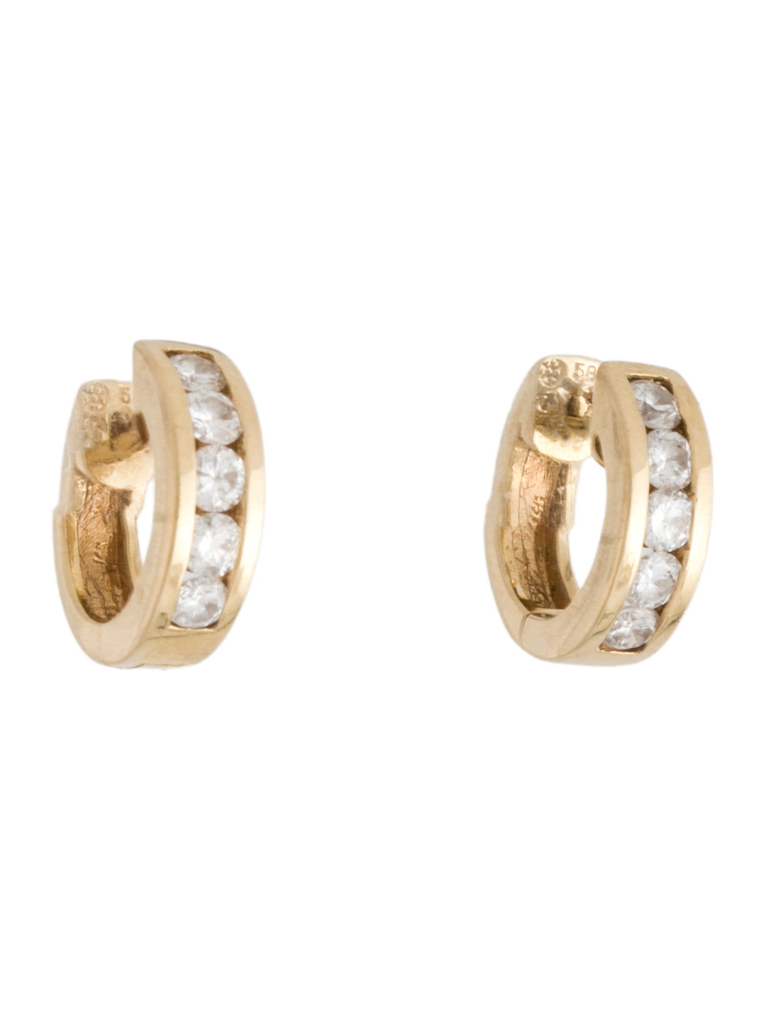 Earrings 14K Diamond Huggie