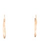 Earrings 18K Faceted Hoop Earrings