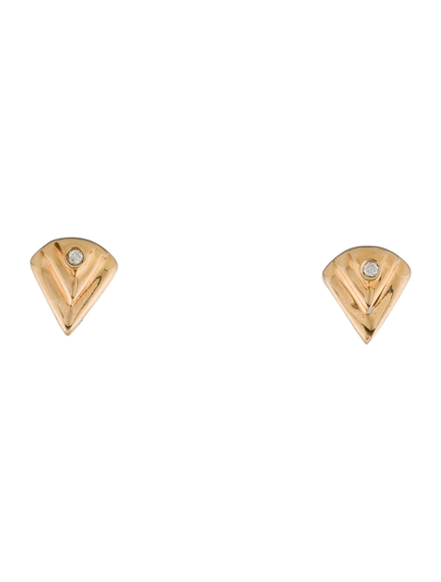Earrings 14K Diamond Pointed Stud