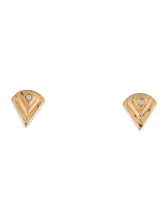 Earrings 14K Diamond Pointed Stud Earrings