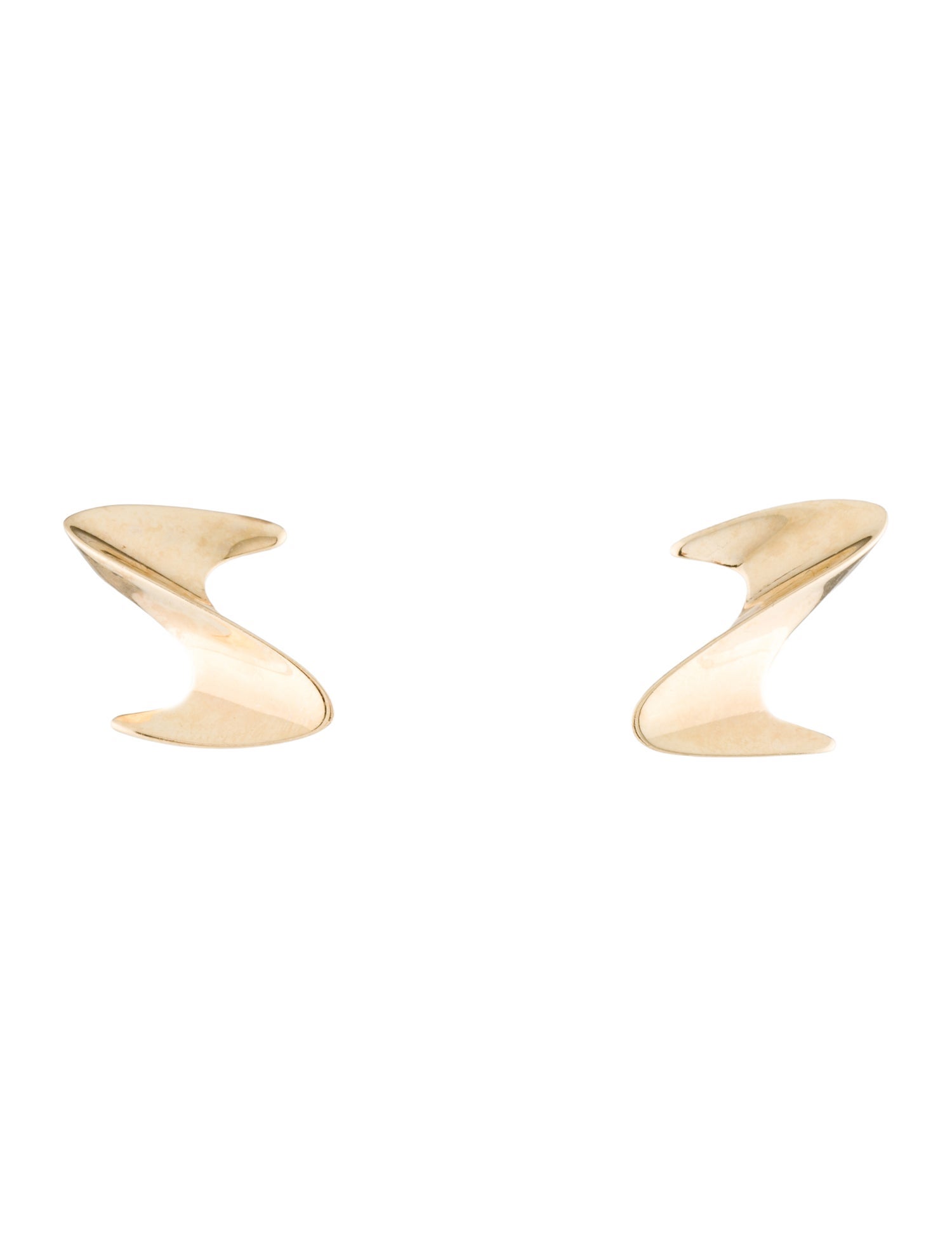 Earrings 14K Zig Zag Stud