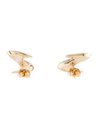 Earrings 14K Zig Zag Stud Earrings