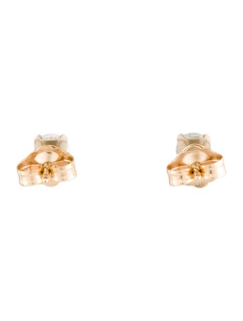 Earrings 14K Diamond Solitaire Stud Earrings