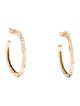Earrings 14K Bamboo Hoop Earrings