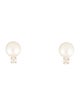 Earrings 14K Pearl & Diamond Stud Earrings