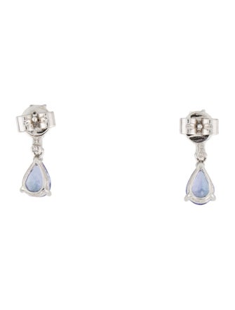 Earrings 14K Tanzanite & Diamond Drop Earrings
