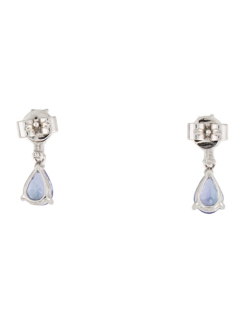 Earrings 14K Tanzanite & Diamond Drop Earrings