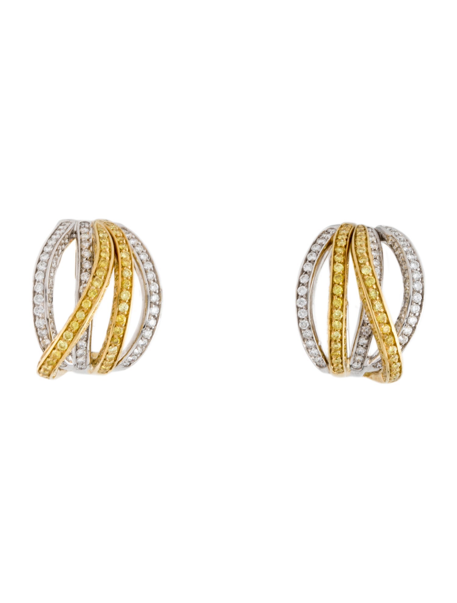 Earrings 18K 2.72ctw Diamond Earclips