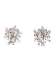 Earrings 18K Diamond Flower Ear Clip Earrings w/ matching Pendant